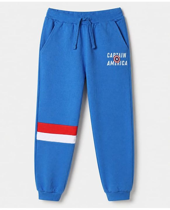 Pine Kids Marvel 100% Cotton Knit Full Length Jogger Fit Lounge Pant with Avengers Graphic Pack of 3 in Black, Grey Blue