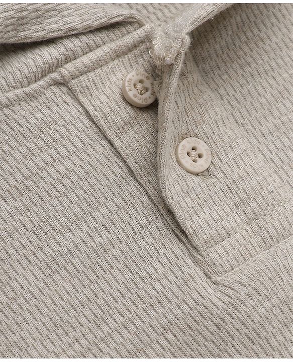 Pine Kids Cotton Knit Hooded T-Shirt with Half Sleeves in Grey for 4-5 Years