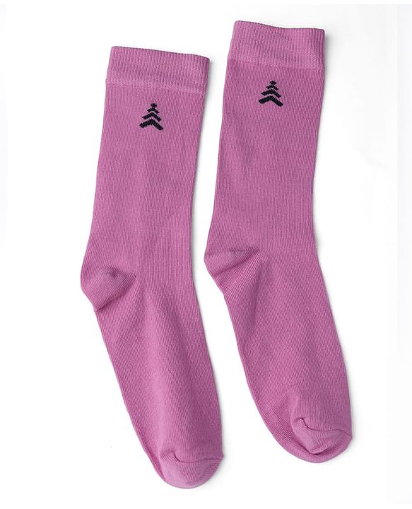 Pine Kids Cotton Knit Mid Calf Length Solid Socks Pack Of 5 - Blue Green Yellow Purple & Plum
