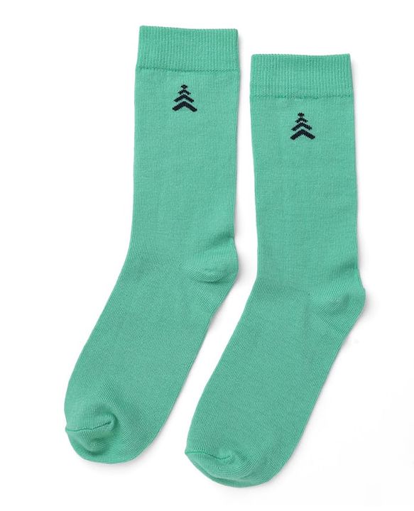 Pine Kids Cotton Knit Mid Calf Length Solid Socks Pack Of 5 - Blue Green Yellow Purple & Plum