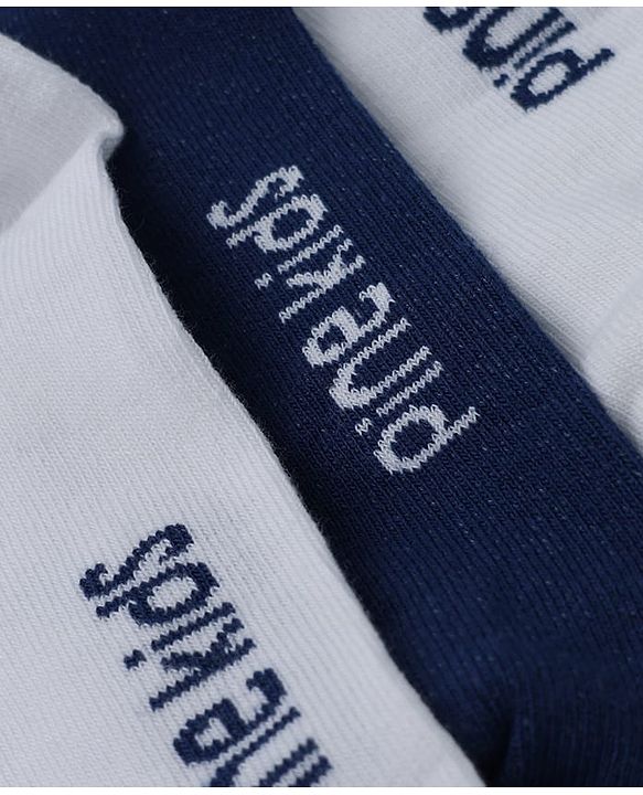 Pine Kids Cotton Mix Knit Below Knee Length Striped Socks Pack of 3 - White