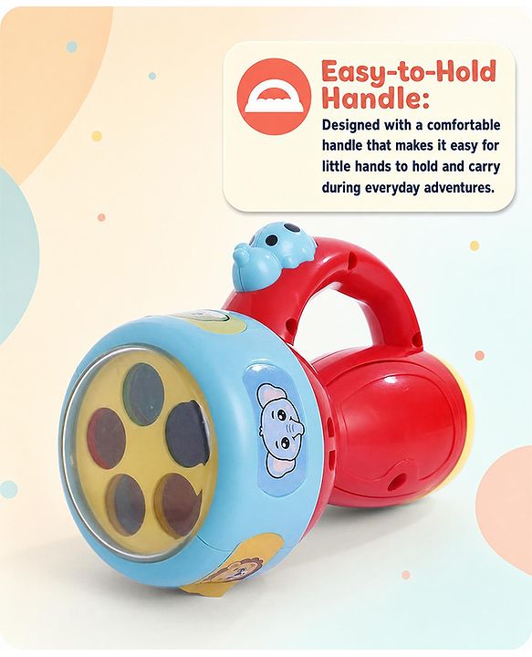 Babyhug Musical Learning Torch for Toddlers| Color-Changing Flashlight| Animal Sounds & Music| Numbers & Color Learning Toy| Interactive Toy| Gifting Option | Yellow