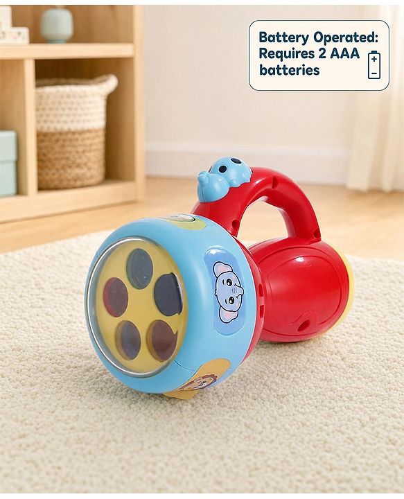 Babyhug Musical Learning Torch for Toddlers| Color-Changing Flashlight| Animal Sounds & Music| Numbers & Color Learning Toy| Interactive Toy| Gifting Option | Yellow