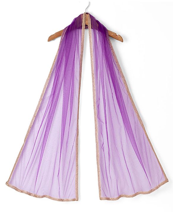 Pine Kids Woven Half Sleeves Lehenga Choli with Dupatta and Floral Damask Print in Pink