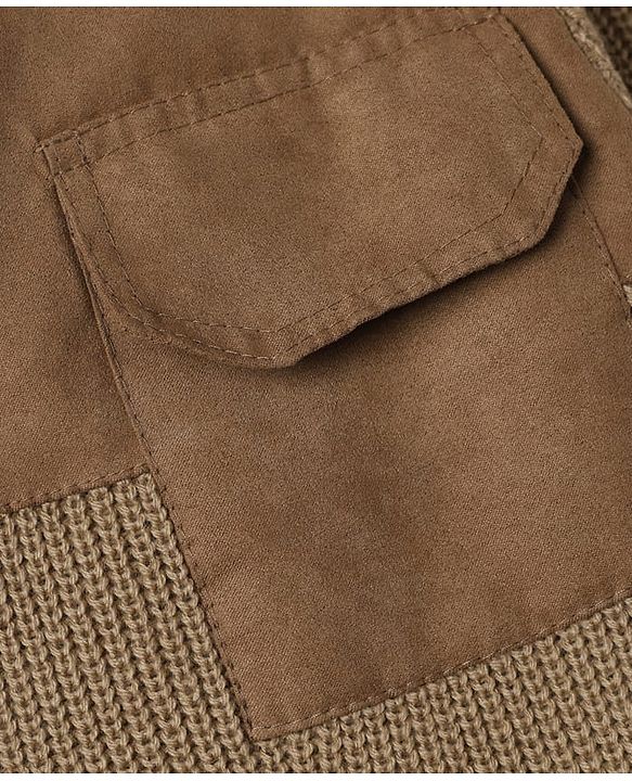 Pine Kids Solid Pullover with Full Sleeves in Beige