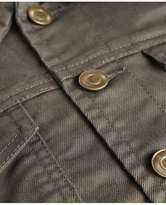 Pine Kids Cotton Woven Jacket with Full Sleeves in Olive Green