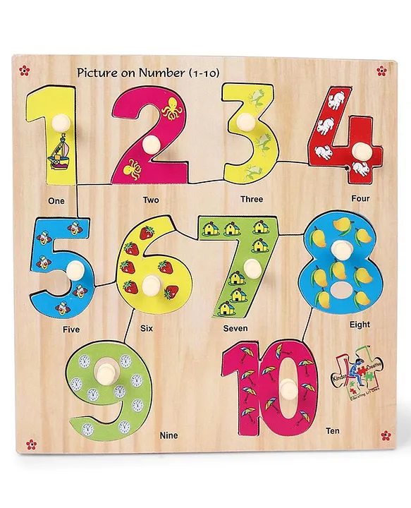 Wood Numbers by Creative in Kinder