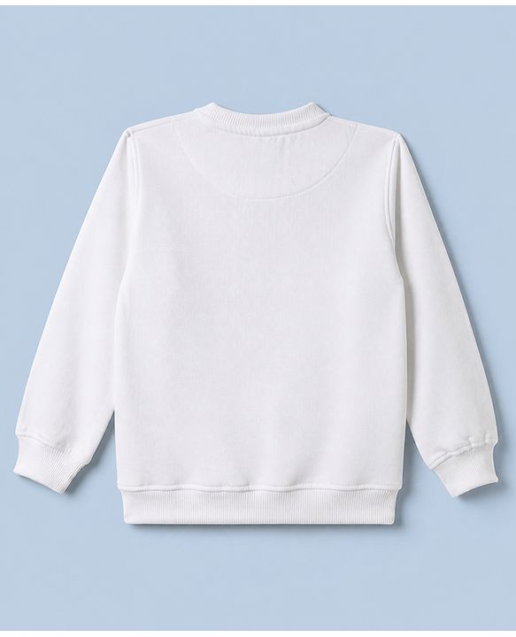 Pine Kids Cotton Mix Knit Sweatshirts with Full Sleeves and Text Print Pack of 3 - Maroon & White