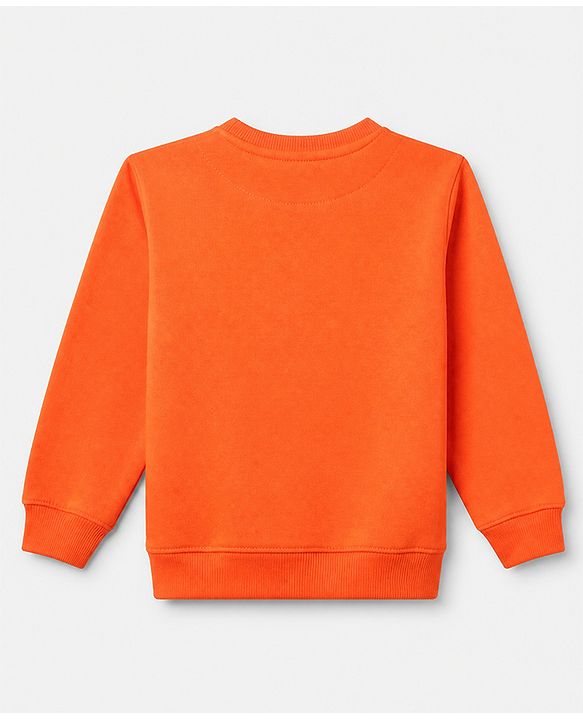 Pine Kids Cotton Mixes Knit Sweatshirts with Full Sleeves and Starborn Champs Paris Print Pack of 3 - Orange Red Black