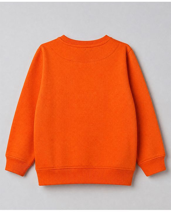 Pine Kids Cotton Mixes Knit Sweatshirts with Full Sleeves and Rivera Explore & Please Wait Print Pack of 3 - Navy Blue Orange White