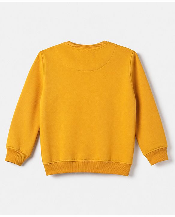 Pine Kids Cotton Mix Knit Full Sleeves Sweatshirt With Text Print Pack of 3 - Navy Blue, Red & Yellow