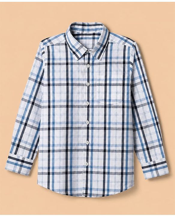 Pine Kids 100% Cotton Woven Shirt and Tank Top with Full Sleeves, Ready For Change Print - White