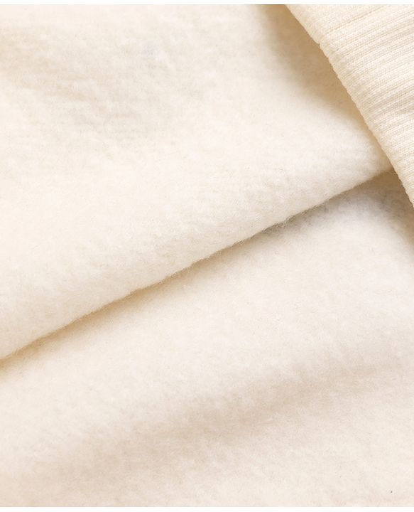 Pine Kids Cotton Mix Knit Sweatshirt with Full Sleeves and Ride The Wind Front and Back Print in Offwhite