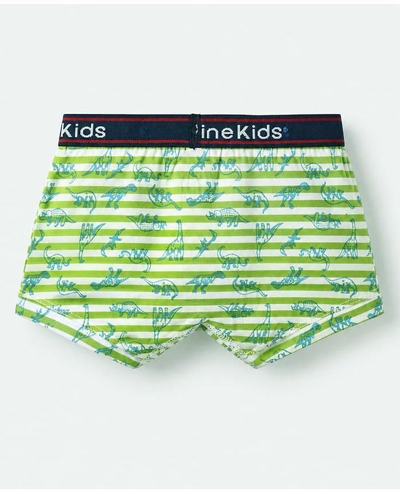 Pine Kids Cotton Elastane Knit Trunks With Animal Print Pack of 3 - Blue Green & Black