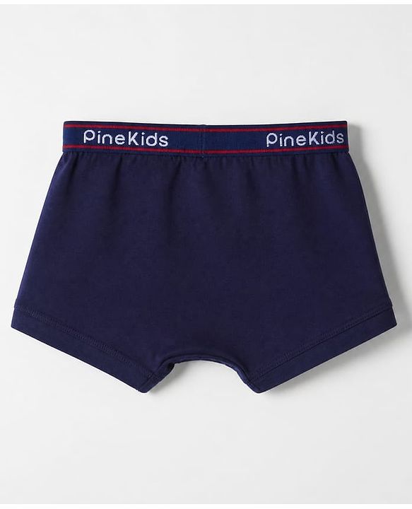 Pine Kids Cotton Elastane Knit Trunks With Animal Print Pack of 3 - Blue Green & Black