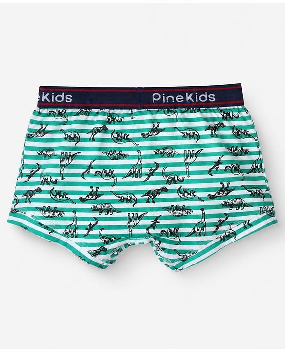 Pine Kids Cotton Elastane Knit Trunks With Animal Print Pack of 3 - Blue Green & Black