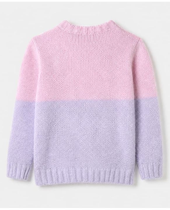 Pine Kids Knit Pullover with Full Sleeves and Color Block Design in Blue for 4-5 Years