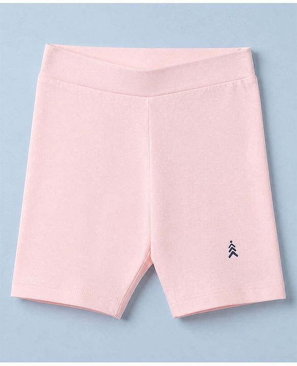Pine Kids Knit Knit Cycling Shorts Above Knee Length Pack of 3 in Beige, Navy and Light Pink