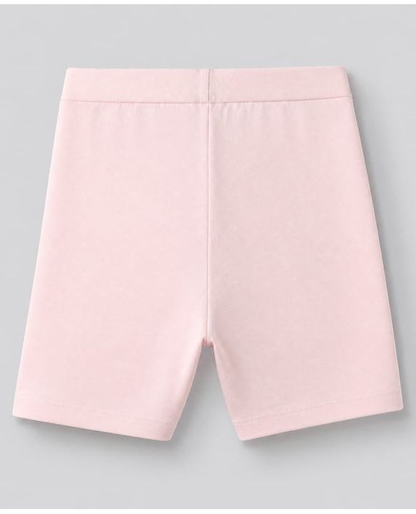 Pine Kids Cotton Lycra Knit Above Knee Length Solid Cycling Shorts Pack of 3 - Light Blue Limegreen & Pink