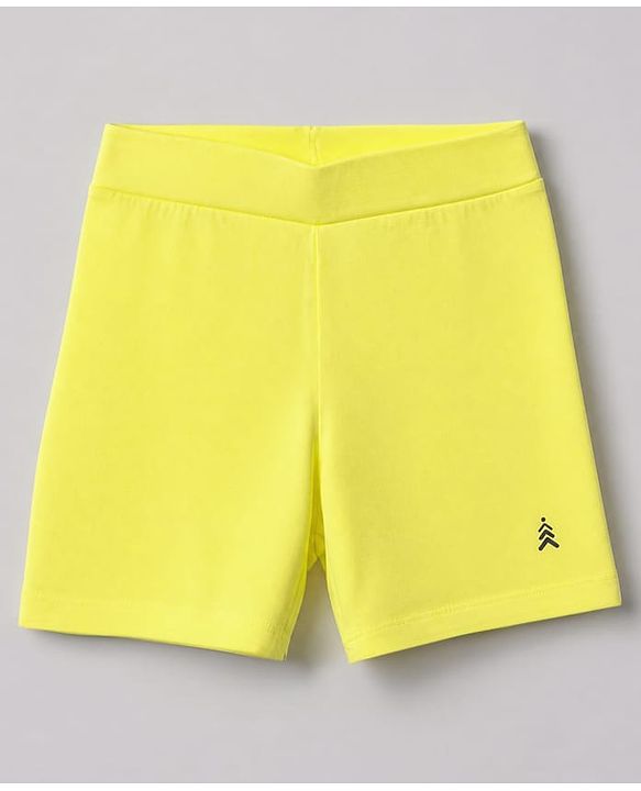 Pine Kids Cotton Lycra Knit Above Knee Length Solid Cycling Shorts Pack of 3 - Light Blue Limegreen & Pink