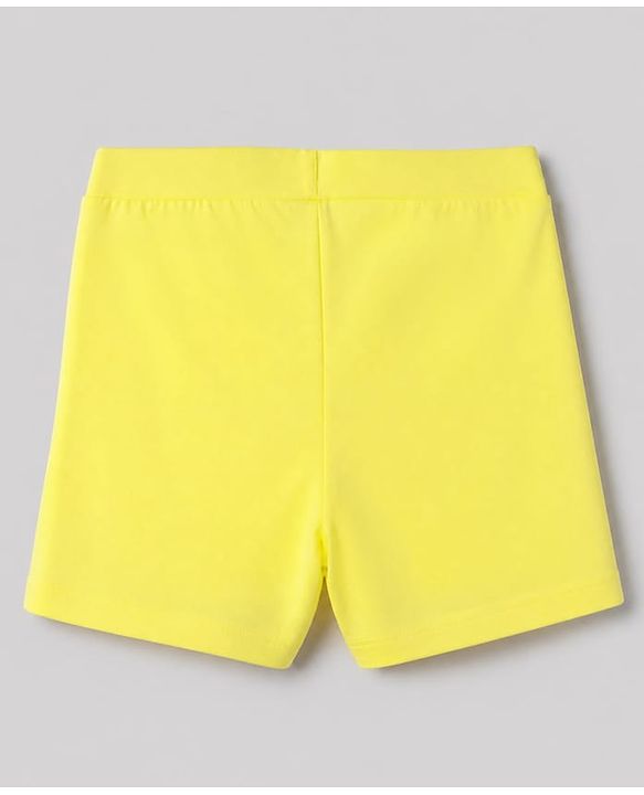 Pine Kids Cotton Lycra Knit Above Knee Length Solid Cycling Shorts Pack of 3 - Light Blue Limegreen & Pink