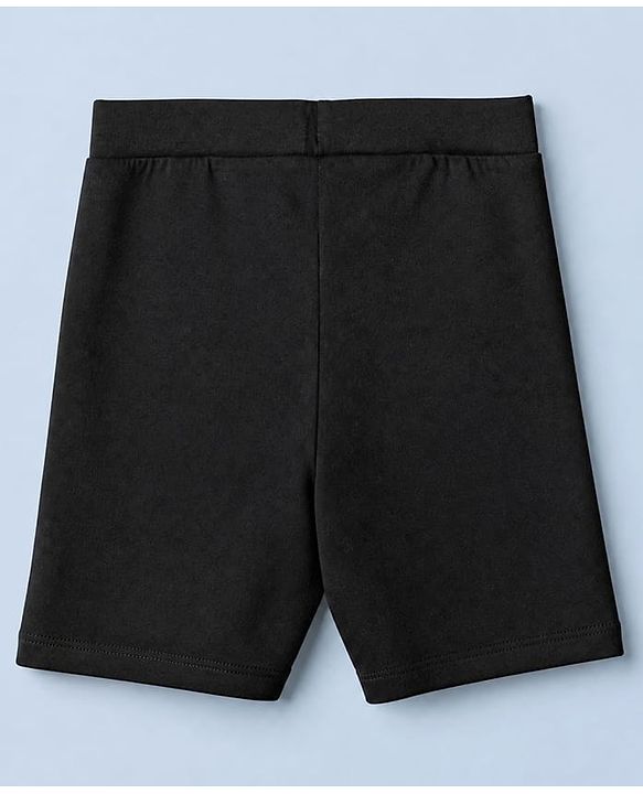 Pine Kids Cotton Lycra Knit Above Knee Length Solid Cycling Shorts Pack of 3 - Beige White & Black