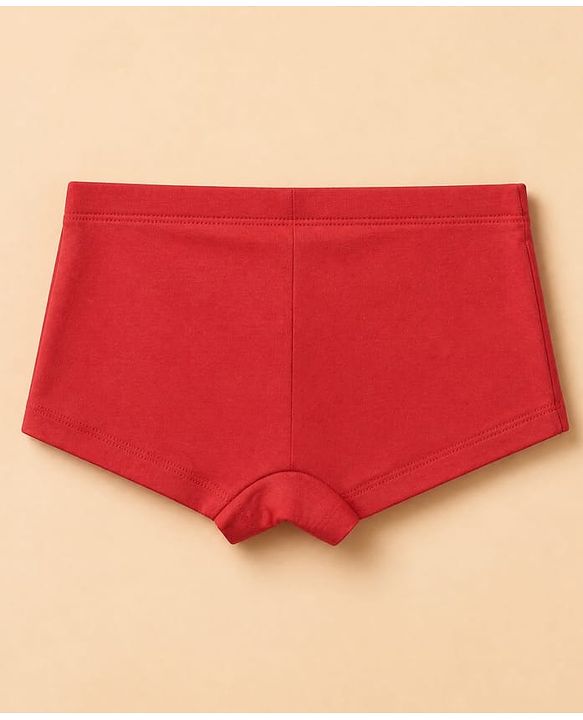 Pine Kids Cotton Elastane Knit Panties With Floral Print Pack of 3 - White Red & Pink
