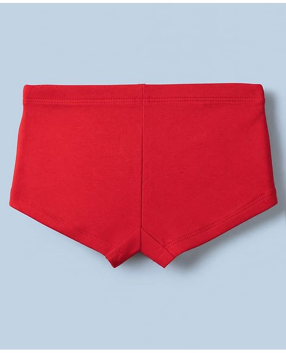 Pine Kids Cotton Elastane Knit Striped Panties With Bow Print & Applique Pack of 3 - White, Red & Pink