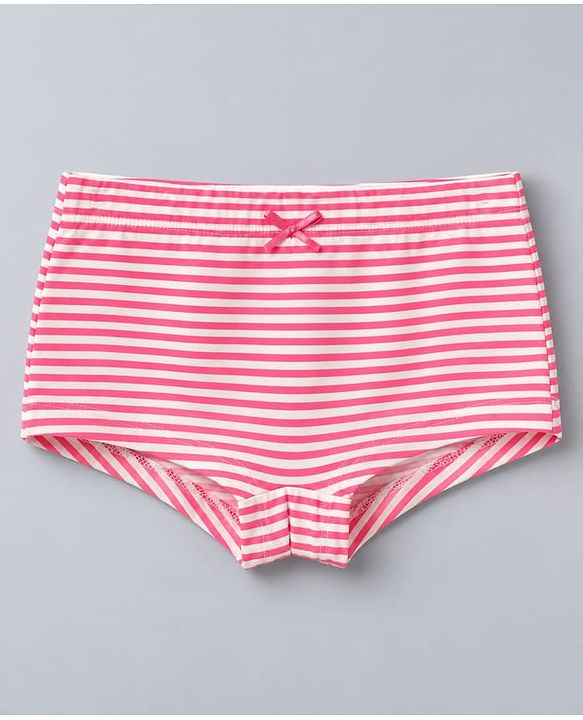 Pine Kids Cotton Elastane Knit Panties With Star Print Pack of 3 - White & Pink