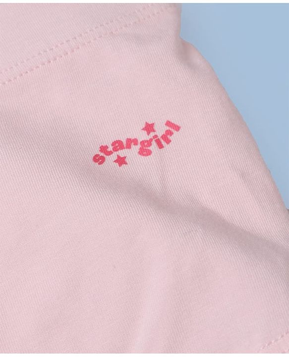 Pine Kids Cotton Elastane Knit Panties With Star Print Pack of 3 - White & Pink