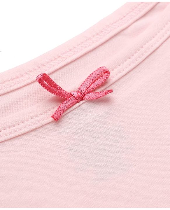 Pine Kids Knit Cotton Lycra Solid Sleeveless Slips with Bow Applique Pack of 3 - Red Pink Navy Blue