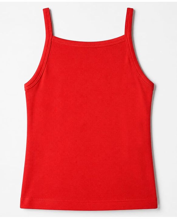 Pine Kids Cotton Lycra Knit Slips with Singlet and Bow Applique Pack of 3 - Red Light Pink & White