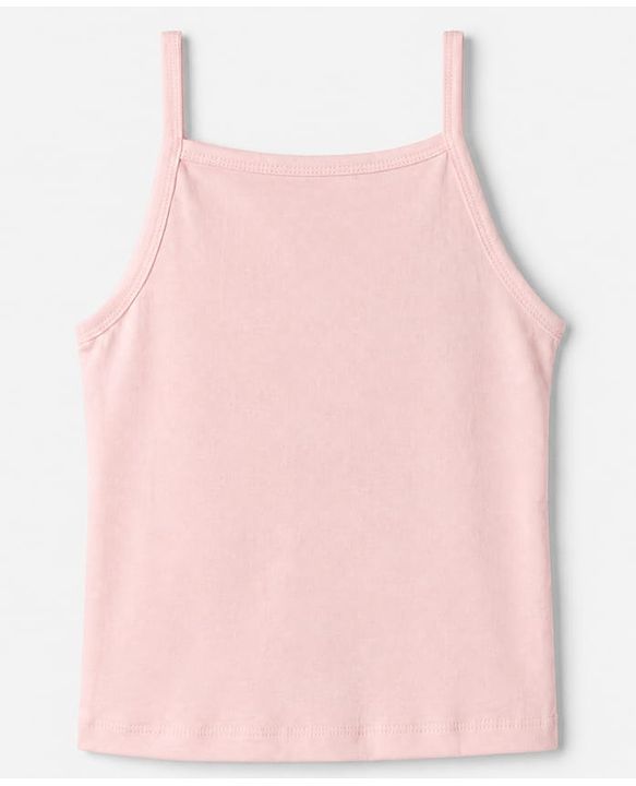 Pine Kids Cotton Lycra Knit Slips with Singlet and Bow Applique Pack of 3 - Red Light Pink & White