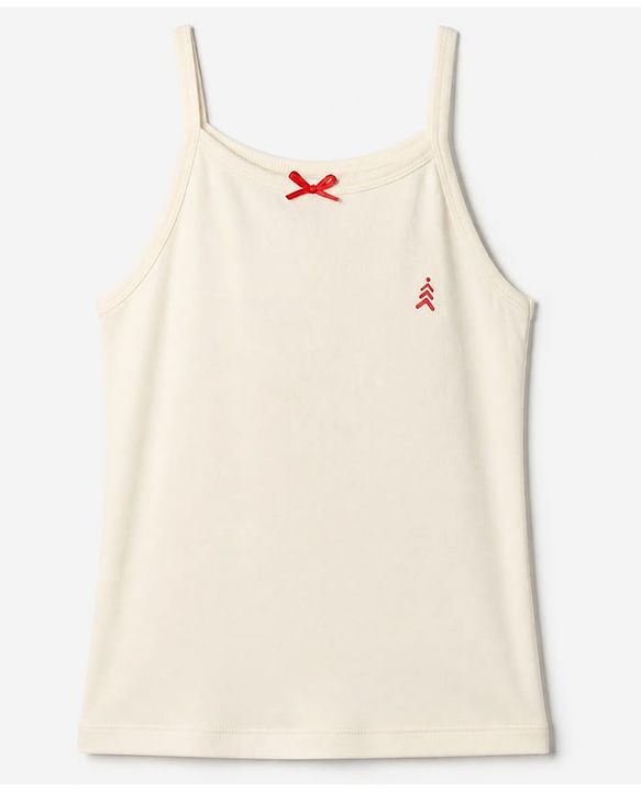 Pine Kids Cotton Lycra Knit Slips with Singlet and Bow Applique Pack of 3 - Red Light Pink & White