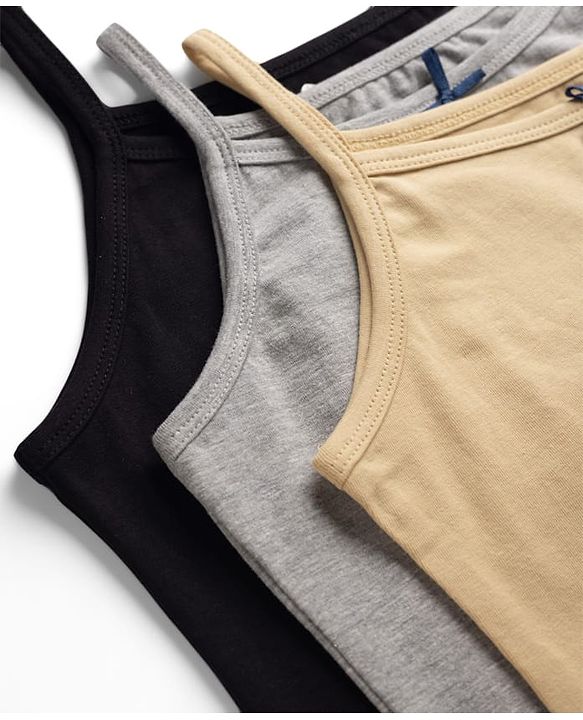 Pine Kids Cotton Mix Knit Slips with Bow Applique in Grey,Black & Cream