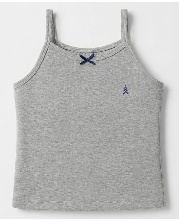 Pine Kids Cotton Mix Knit Slips with Bow Applique in Grey,Black & Cream