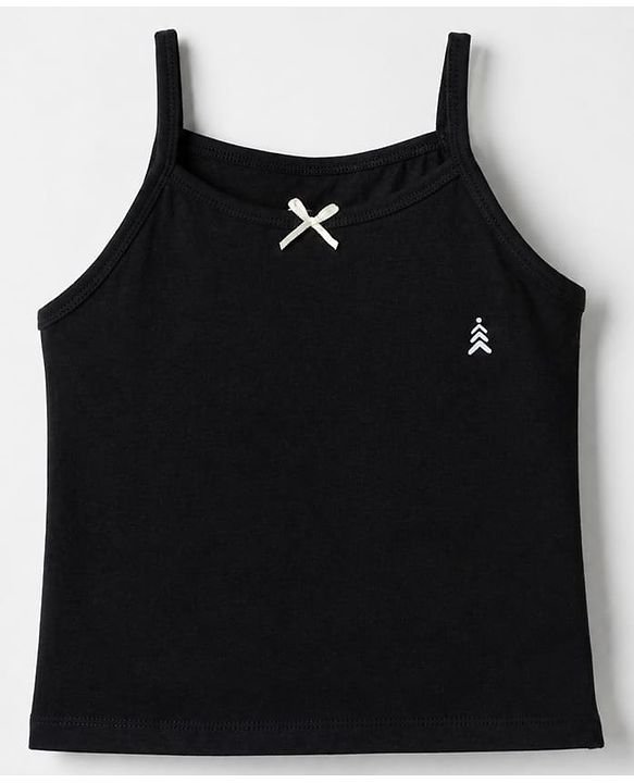 Pine Kids Cotton Mix Knit Slips with Bow Applique in Grey,Black & Cream
