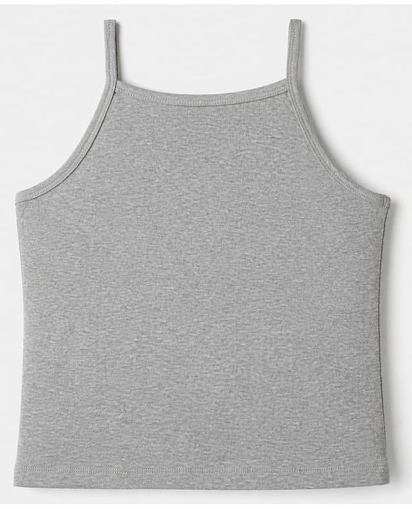 Pine Kids Cotton Mix Knit Slips with Sleeveless and Strawberry Print in White, Blue & Grey Pack of 3