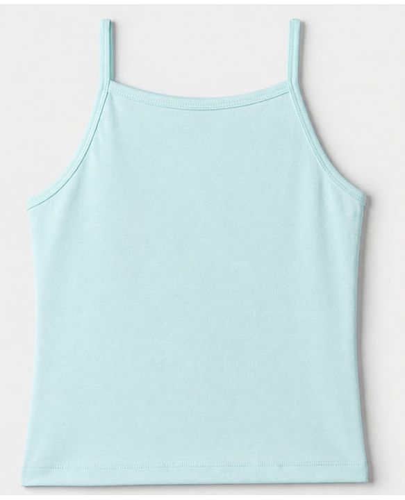 Pine Kids Cotton Mix Knit Slips with Sleeveless and Strawberry Print in White, Blue & Grey Pack of 3