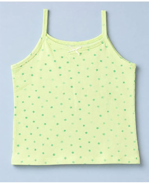 Pine Kids Cotton Lycra Knit Slips with Sleeveless and Floral Print Pack of 3 - Pink Green & Black