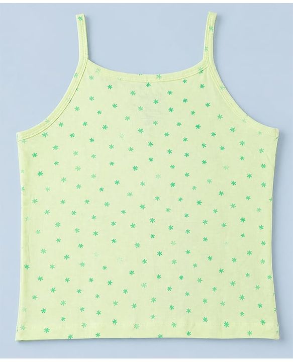 Pine Kids Cotton Lycra Knit Slips with Sleeveless and Floral Print Pack of 3 - Pink Green & Black