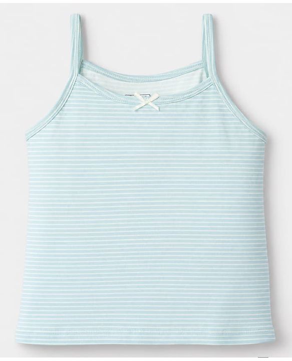 Pine Kids Cotton Mix Knit Slips with Bow Applique and Striped Print in Pink,Sea Green & Purple Pack of 3