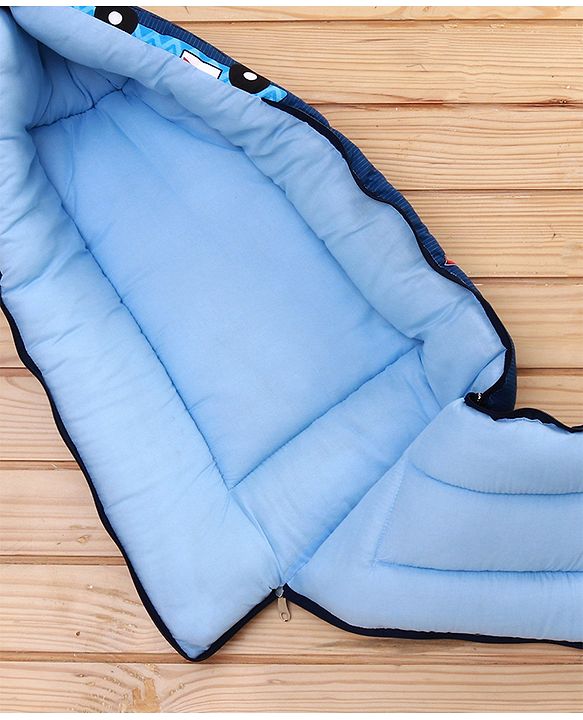 Babyhug Cotton Sleeping Bag City Buzz Print - Blue