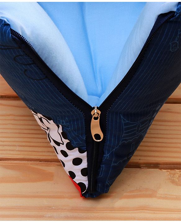 Babyhug Cotton Sleeping Bag City Buzz Print - Blue