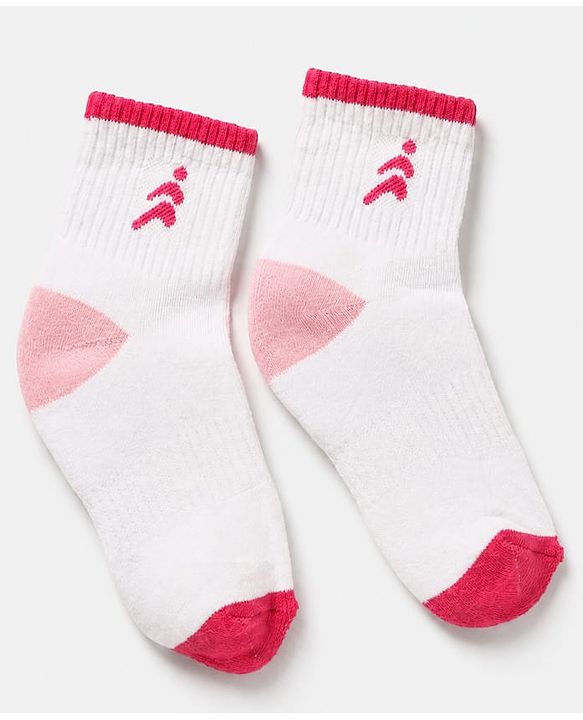 Pine Active Cotton Blend Knit Breathable Ankle Length Athletic Socks Pack of 3 in White Grey