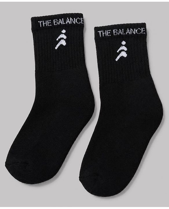 Pine Active Terry Knit Ankle Length Solid Socks Pack of 5 in Black, Grey, Black, Red
