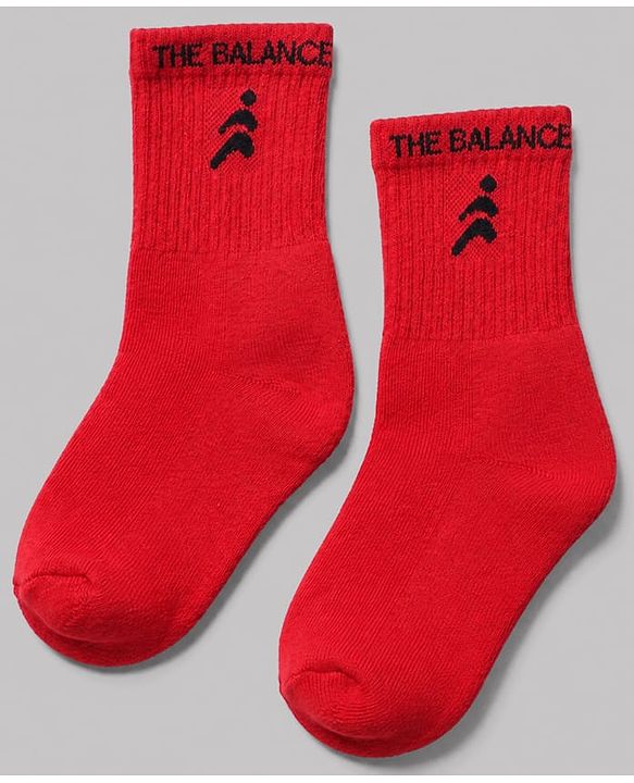 Pine Active Terry Knit Ankle Length Solid Socks Pack of 5 in Black, Grey, Black, Red