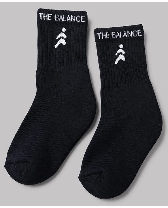 Pine Active Terry Knit Ankle Length Solid Socks Pack of 5 in Black, Grey, Black, Red
