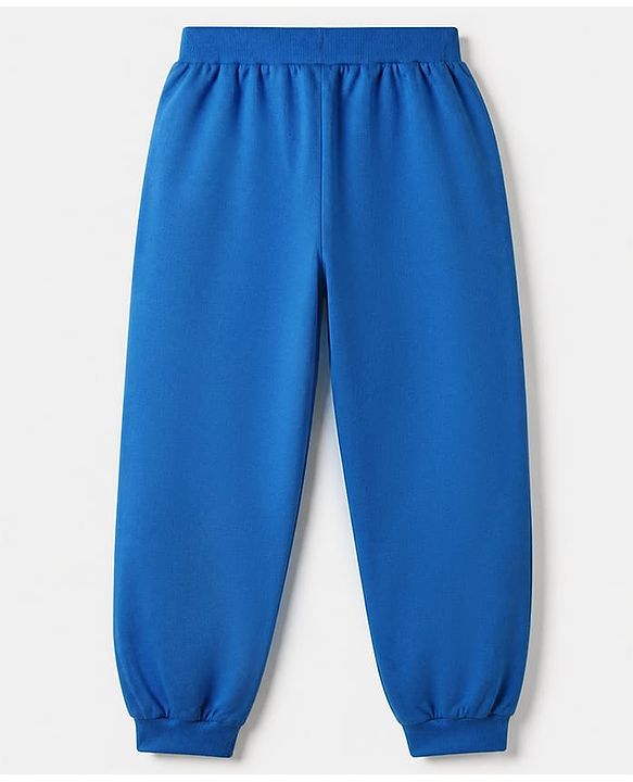 Pine Kids Marvel 100% Cotton Terry Knit Jogger Fit Full Length Pants Pack Of 3 - Blue Red & Purple