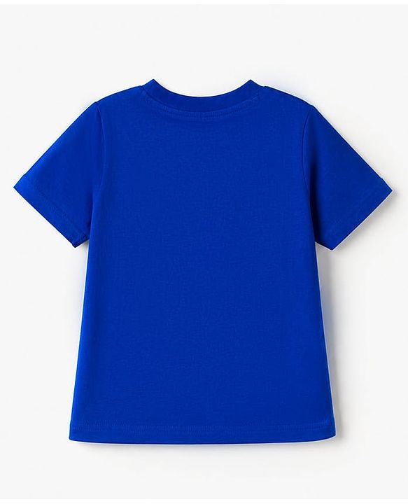 Pine Kids 100% Cotton Knit Half Sleeves T-Shirt & Shorts Night Suit With Video Game Print & Bio Finsh - Blue